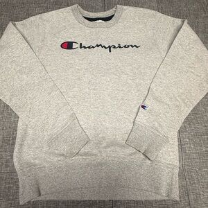 Champion Men's Crewneck Gray Sweater